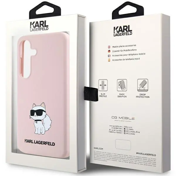 Etui Karl Lagerfeld Silicone Choupette do Samsung Galaxy S24 Różowy