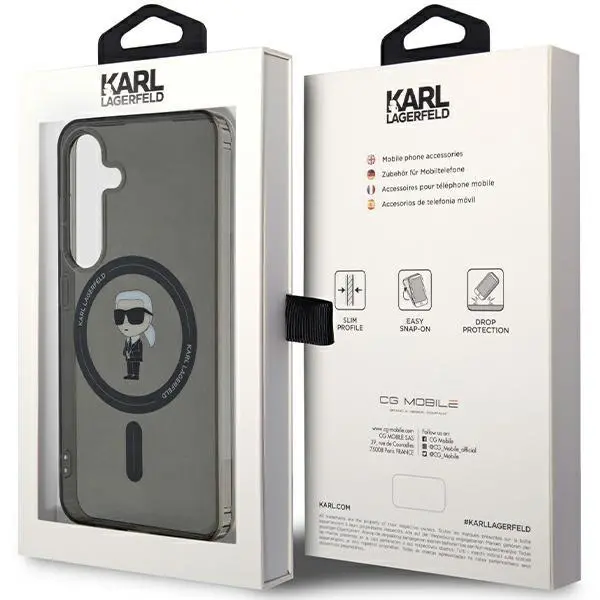 Etui Karl Lagerfeld IML Ikonik MagSafe do Samsung Galaxy S24 Czarny