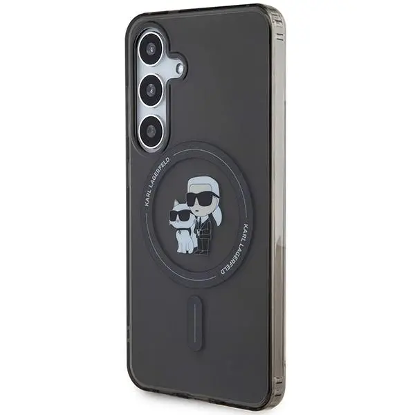 Etui Karl Lagerfeld Karl&Choupette Glitter MagSafe do Samsung Galaxy S24 Czarny