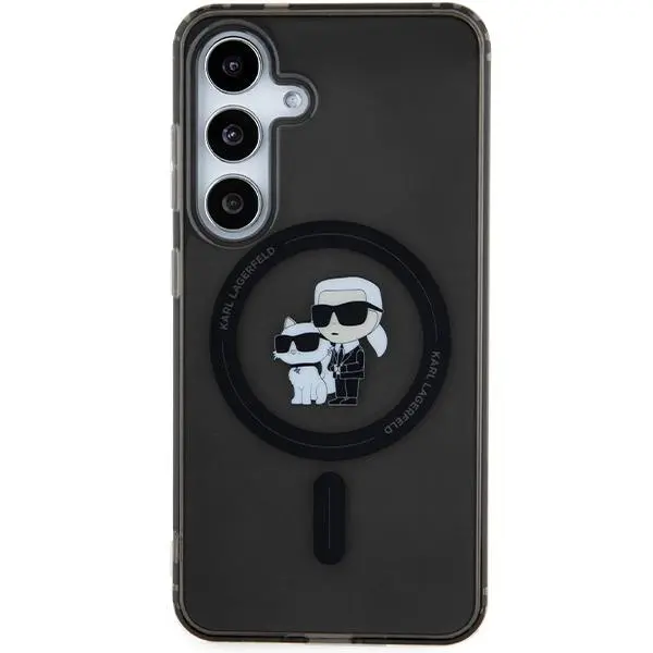 Etui Karl Lagerfeld Karl&Choupette Glitter MagSafe do Samsung Galaxy S24 Czarny