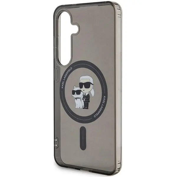 Etui Karl Lagerfeld Karl&Choupette Glitter MagSafe do Samsung Galaxy S24 Czarny
