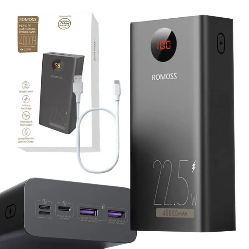 Powerbank Romoss PEA40PF 40000mAh 22.5W Czarny