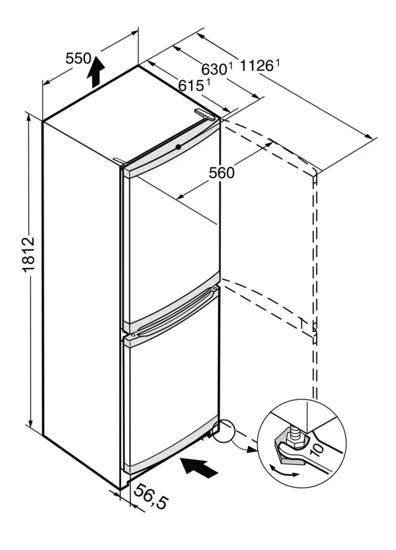 Lodówka Liebherr CUele331-26 181,2cm Srebrny