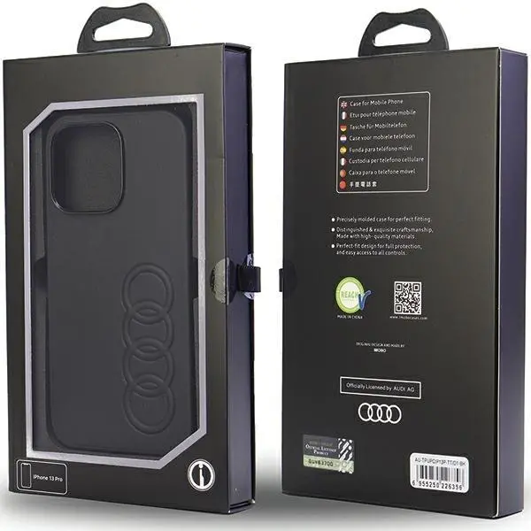 Etui AUDI Synthetic Leather AU-TPUPCIP13P-TT/D1-BK do iPhone 13 Pro Czarny