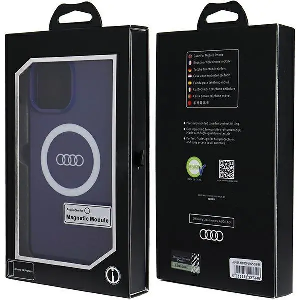Etui AUDI IML Big Logo MagSafe Case AU-IMLMIP13PM-Q5/D2-BE iPhone 13 Pro Max Niebieski