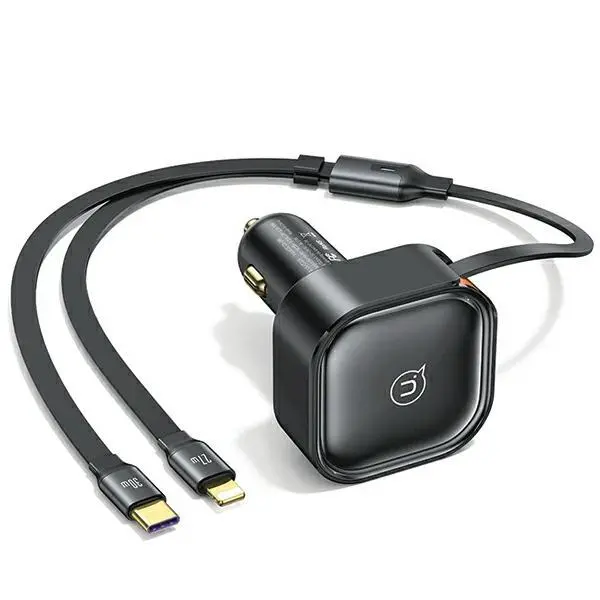 Ładowarka samochodowa USAMS 2xUSB-C C41 PD 30W Fast Charge Czarny