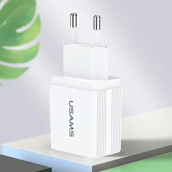 Ładowarka sieciowa USAMS 2x USB T24 2,1A Biały