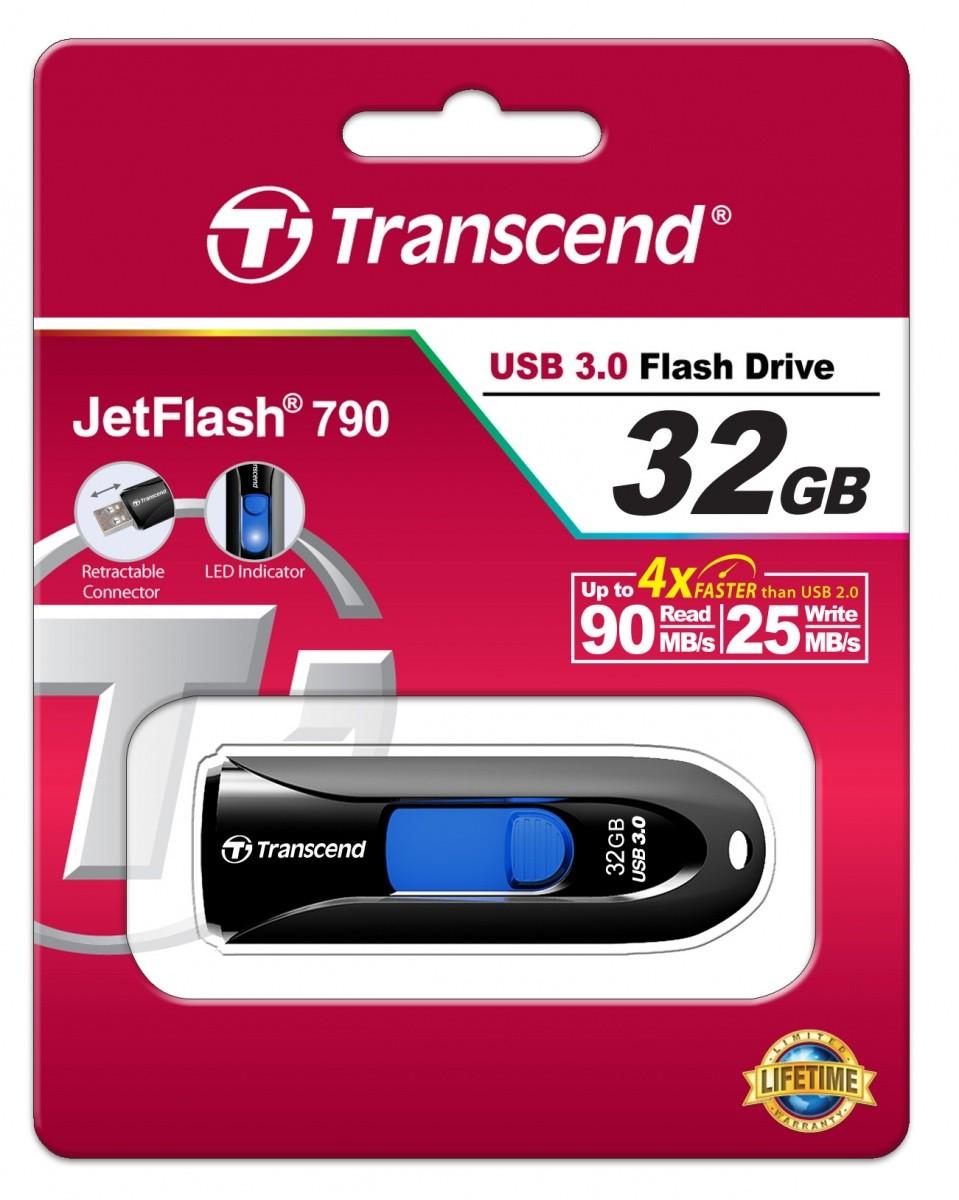 PenDrive Transcend JetFlash 790 32GB USB 3.0 (czarny)