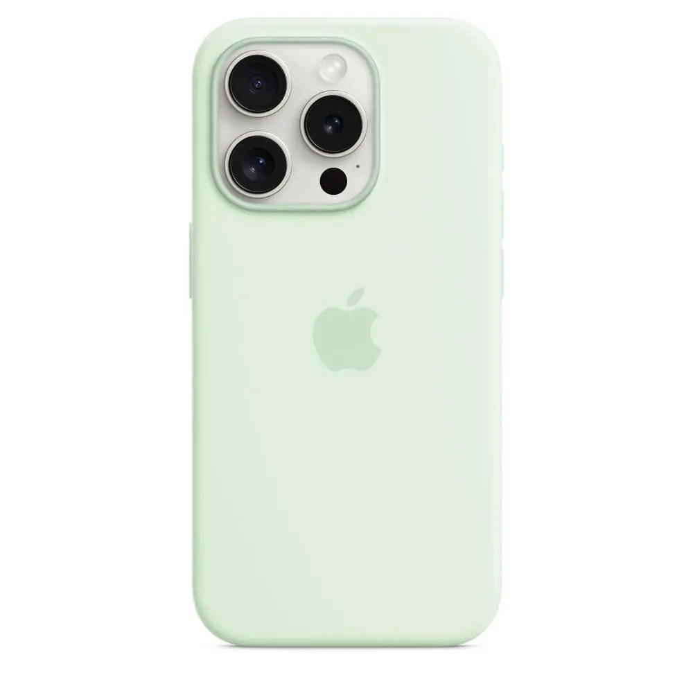 Apple Silicone Case do iPhone 15 Pro Pastelowa mięta