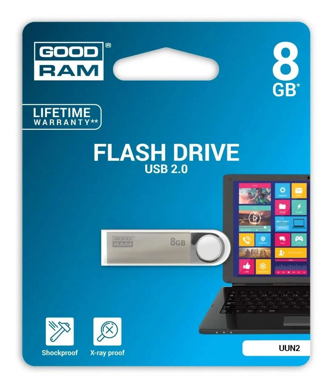 PenDrive GoodRam UNN2 8GB USB 2.0  Srebrny