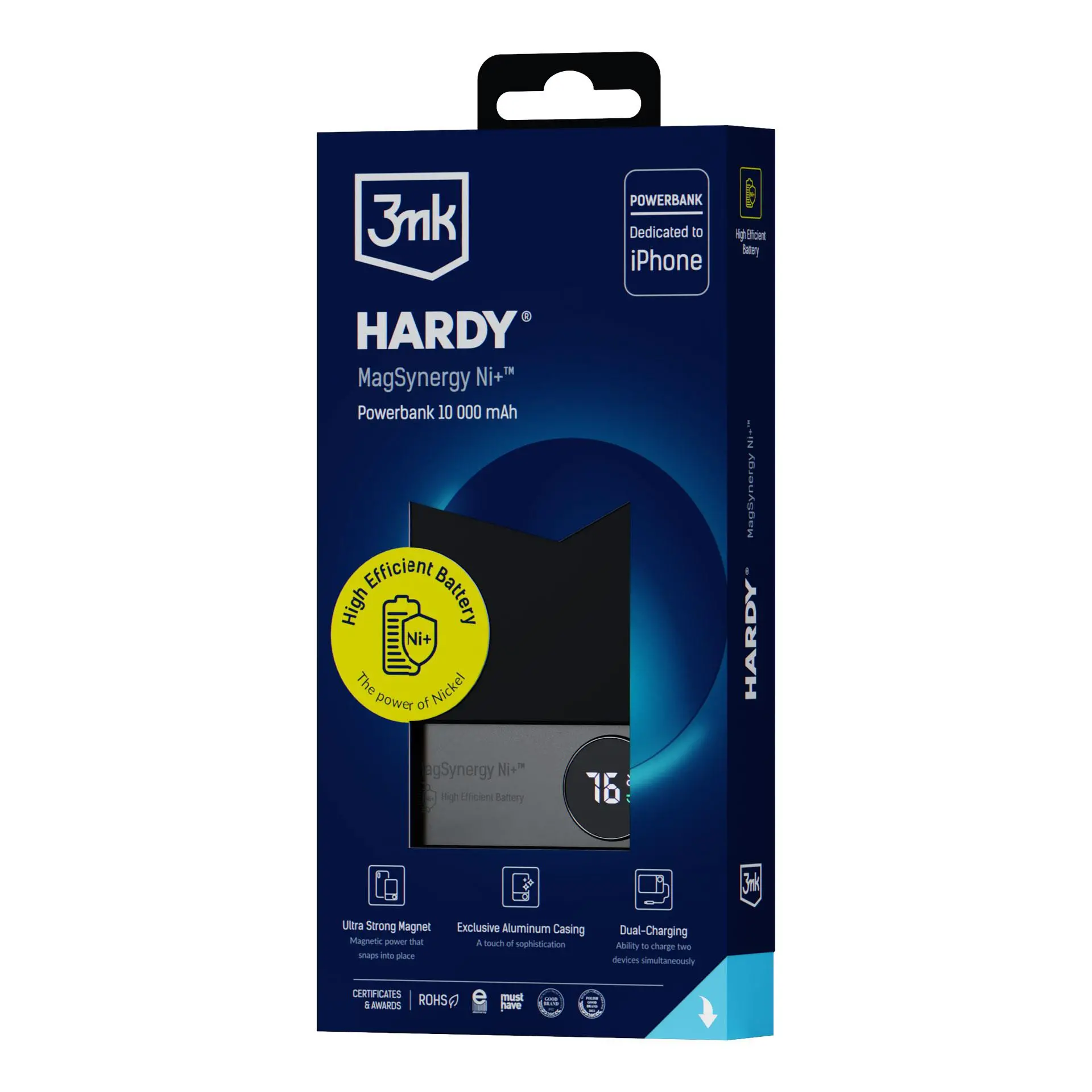 Powerbank 3mk Hardy MagSynergy Ni+ z MagSafe 10000mAh 15W Czarny