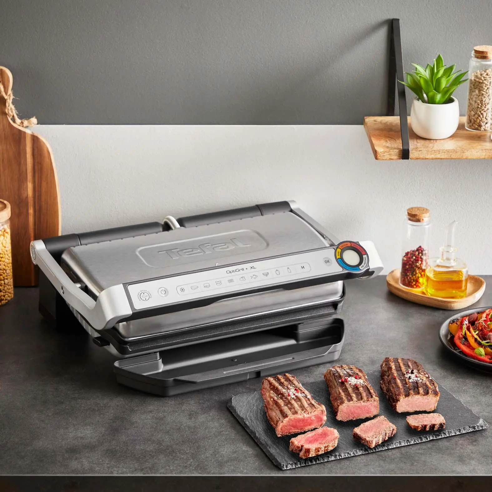 Grill elektryczny Tefal OptiGrill+ XL GC728D10 Programy automatyczne
