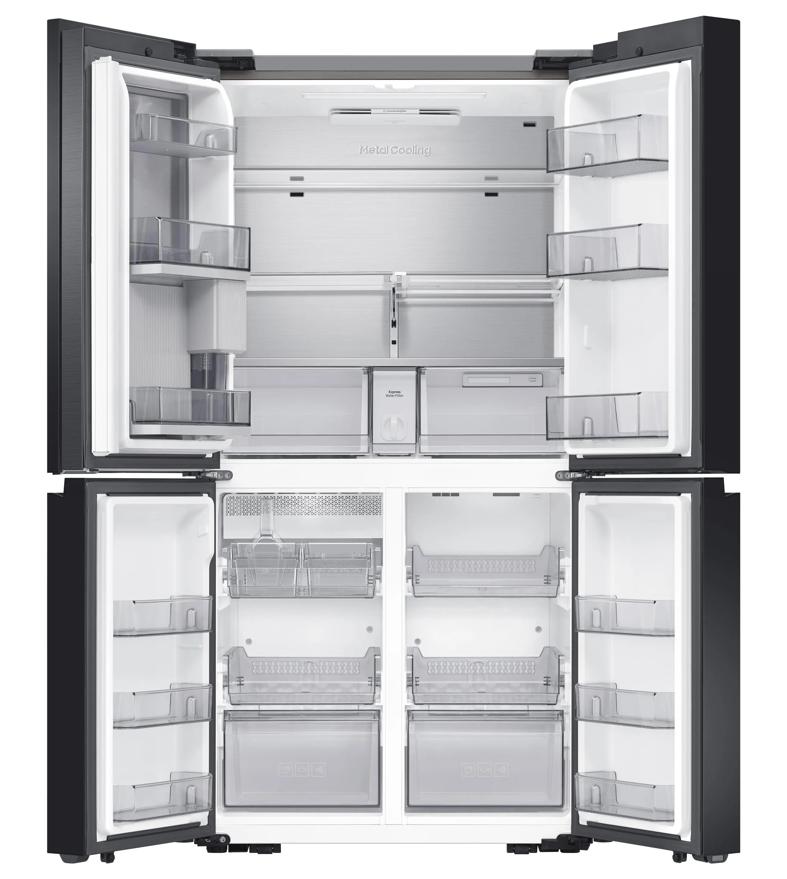 Lodówka Samsung RF65DB960E22 Pełny No Frost 185,3cm Dystrybutor wody Zdalne sterowanie Czarne szkło