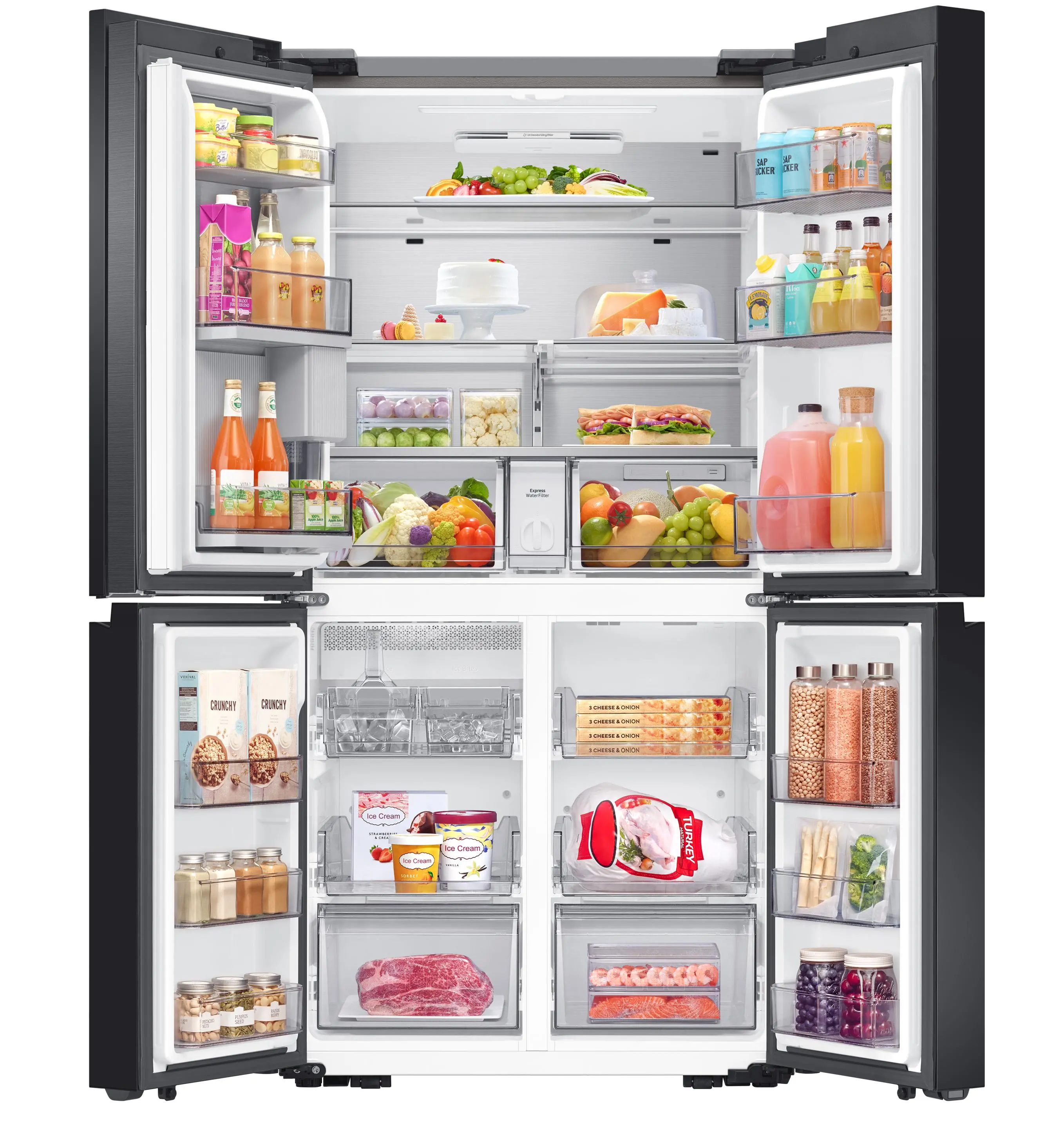 Lodówka Samsung RF65DB960E22 Pełny No Frost 185,3cm Dystrybutor wody Zdalne sterowanie Czarne szkło