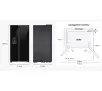 Lodówka Samsung RS65DG54M32C Pełny No Frost 178cm Dystrybutor wody Kostkarka automatyczna Zdalne sterowanie Czarne szkło