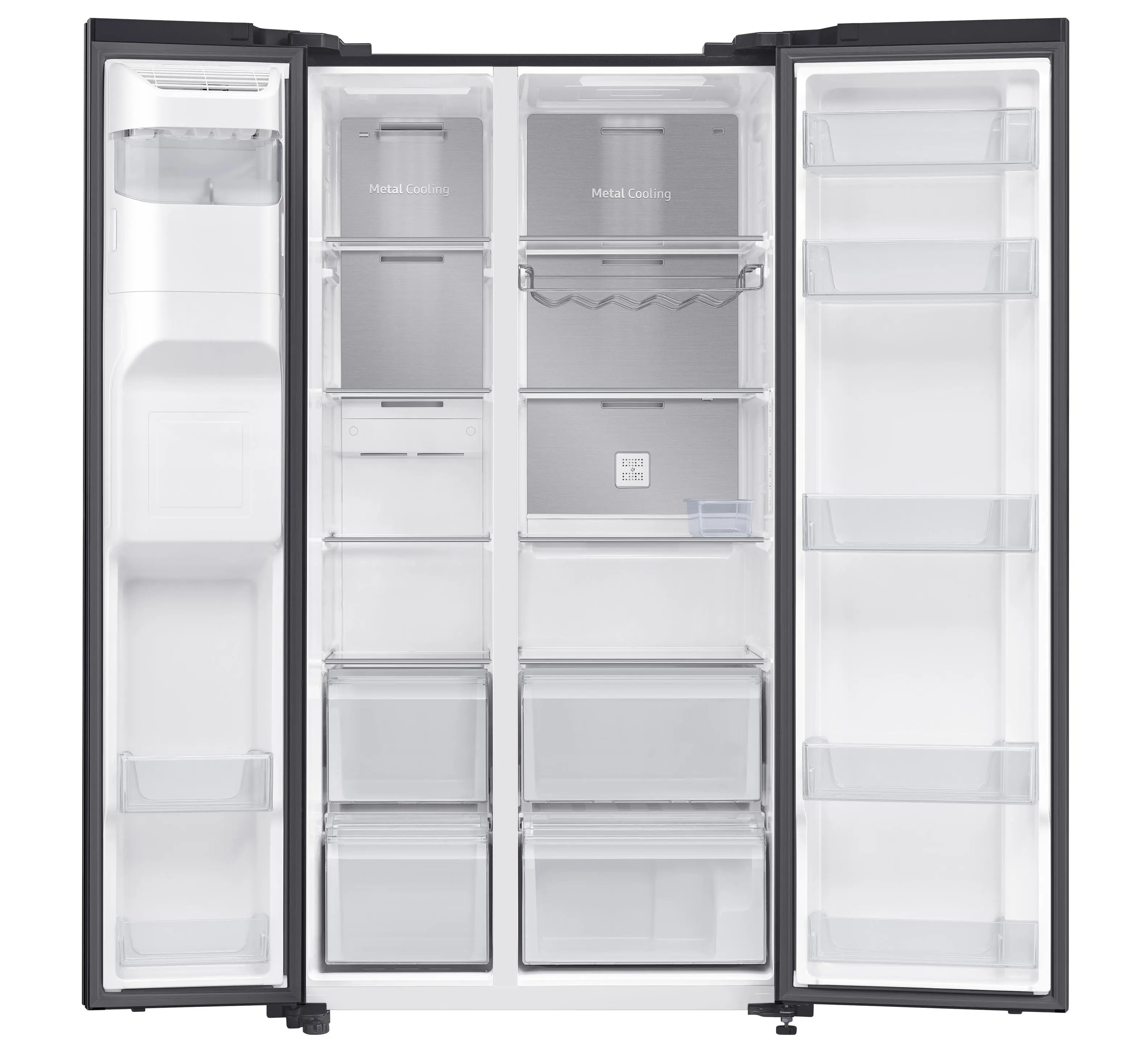 Lodówka Samsung RS65DG54M32C Pełny No Frost 178cm Dystrybutor wody Kostkarka automatyczna Zdalne sterowanie Czarne szkło