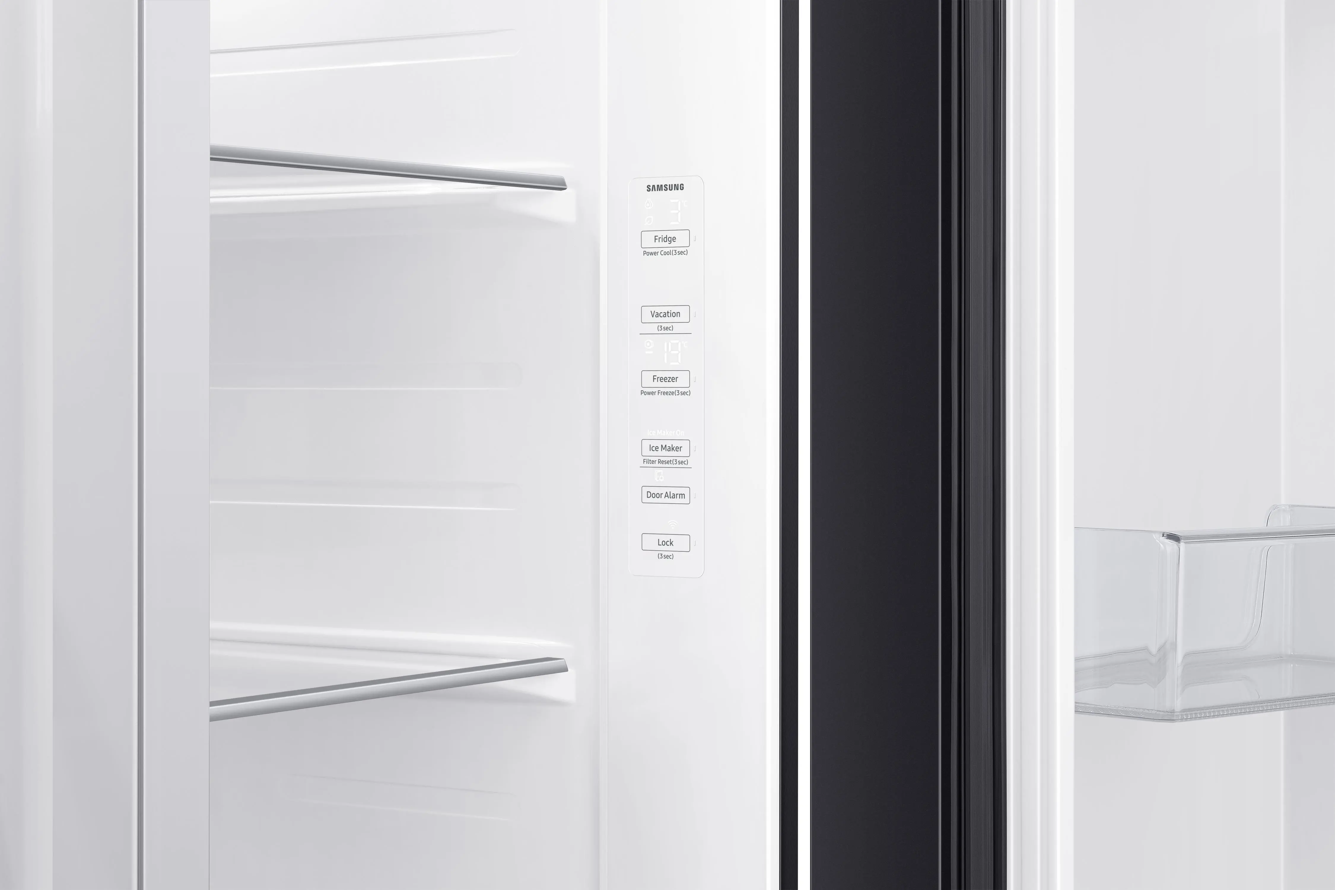 Lodówka Samsung RS65DG54M32C Pełny No Frost 178cm Dystrybutor wody Kostkarka automatyczna Zdalne sterowanie Czarne szkło