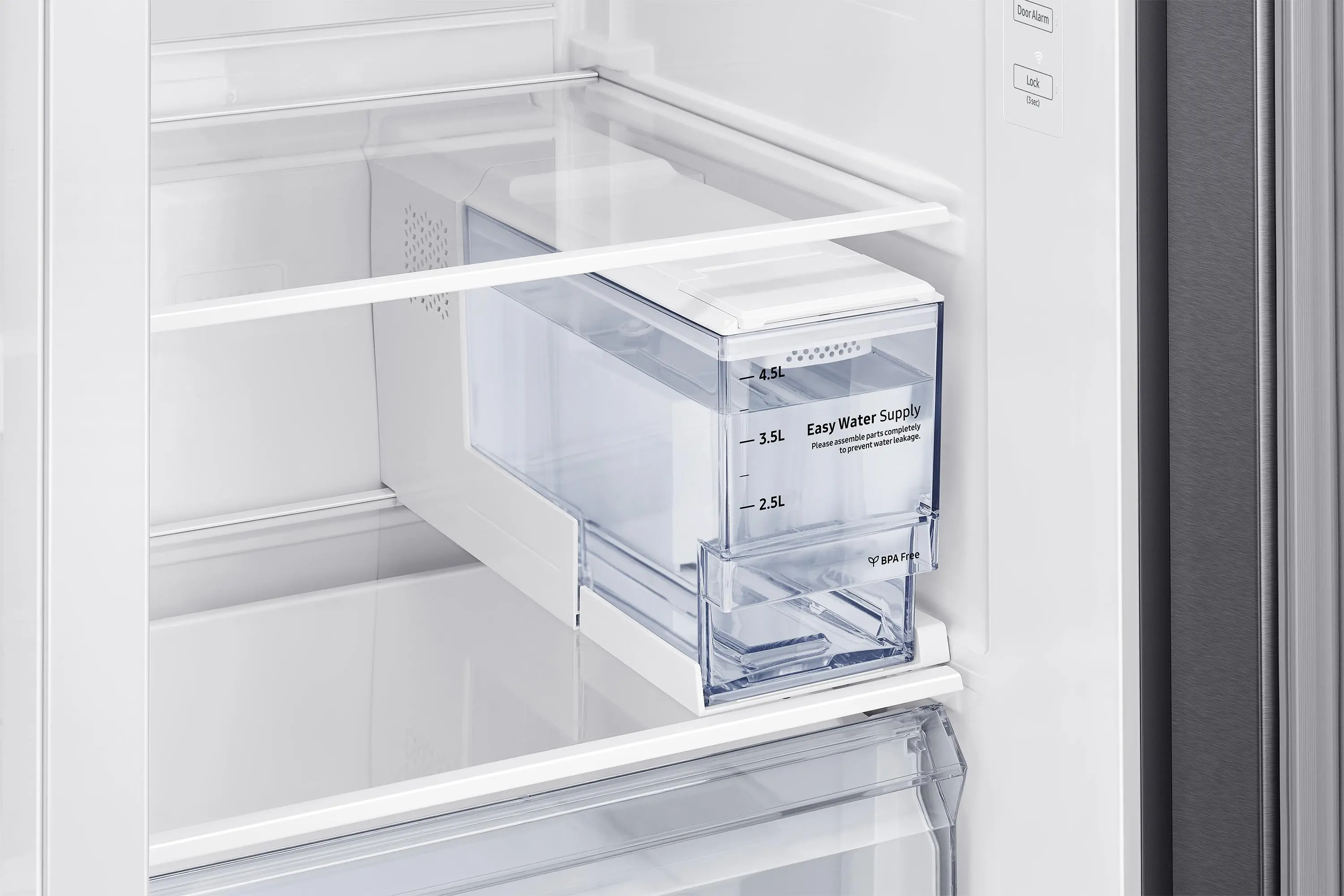 Lodówka Samsung SBS RS64DG5303S9 Pełny No Frost 178cm Dystrybutor wody Kostkarka automatyczna Zdalne sterowanie Srebrny