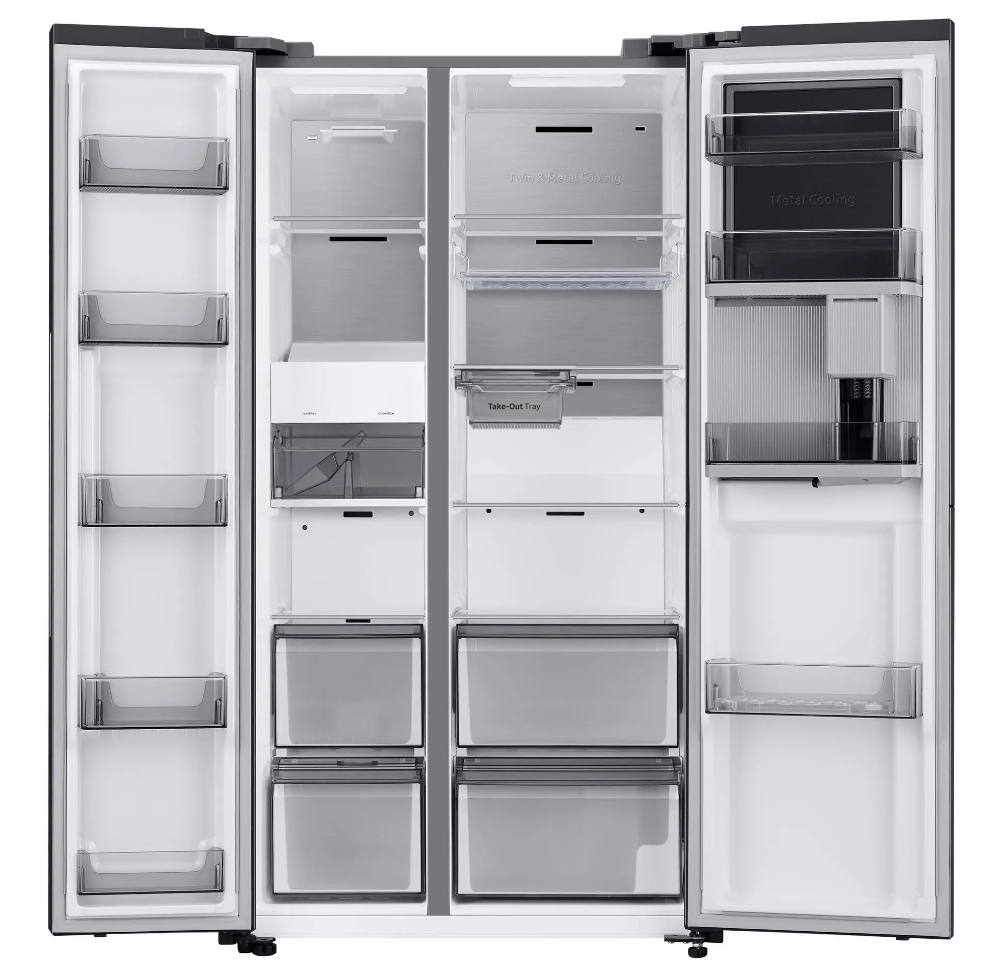 Lodówka Samsung SBS RH69DG895EB1 Pełny No Frost 178cm Dystrybutor wody Kostkarka automatyczna Zdalne sterowanie Grafitowy