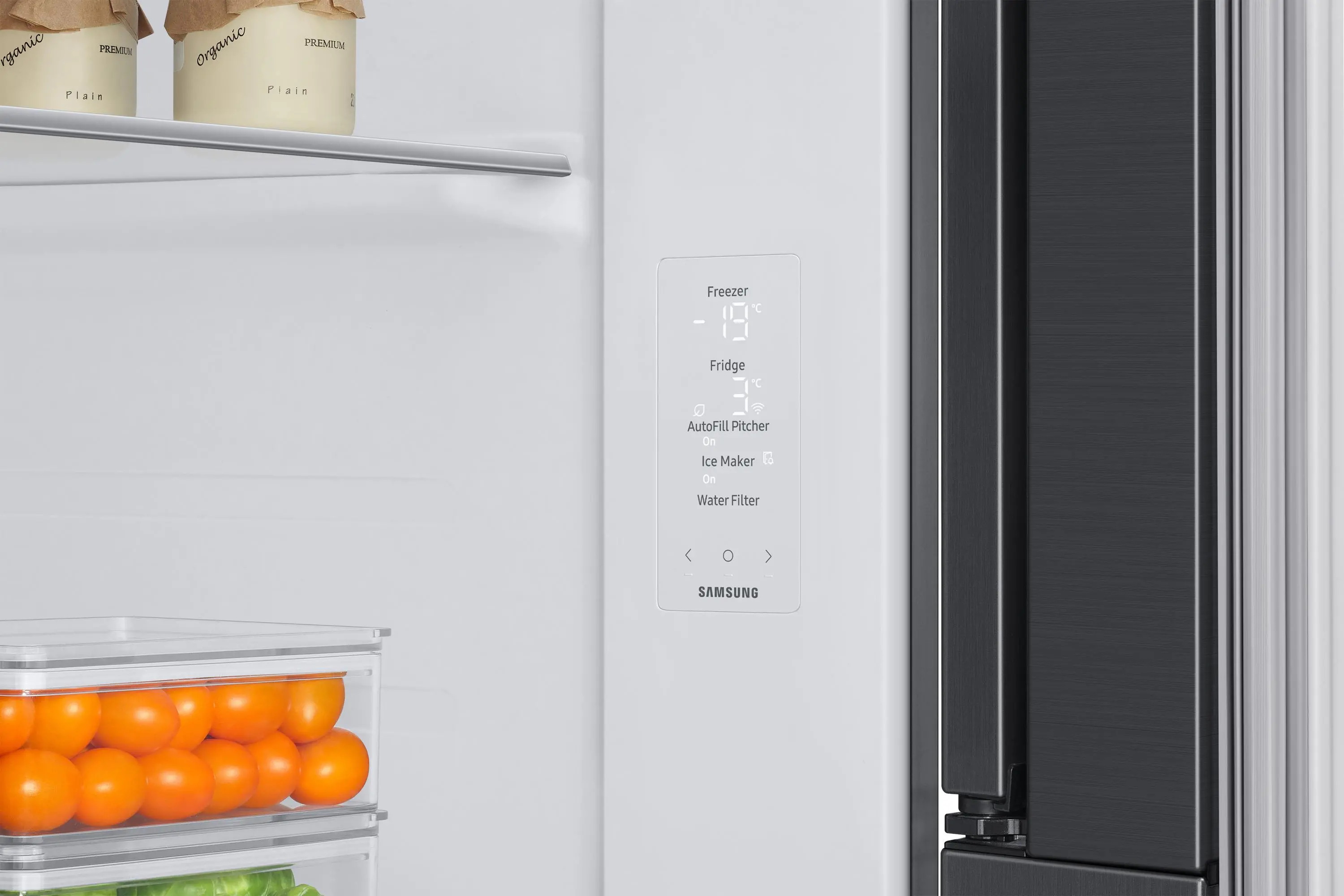 Lodówka Samsung SBS RH69DG895EB1 Pełny No Frost 178cm Dystrybutor wody Kostkarka automatyczna Zdalne sterowanie Grafitowy