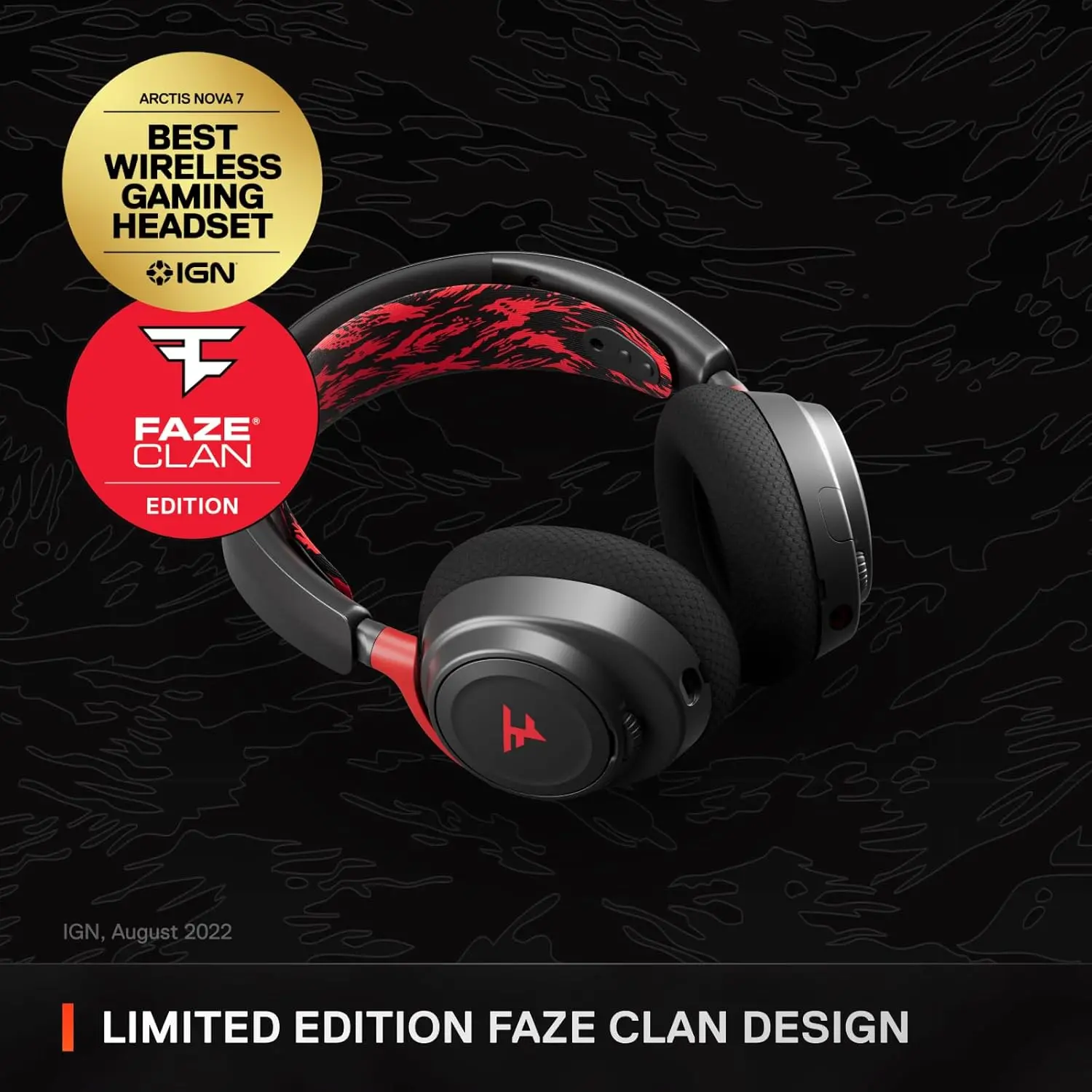 Słuchawki bezprzewodowe z mikrofonem SteelSeries Arctis Nova 7 Wireles FaZe Clan Limited Edition Nauszne