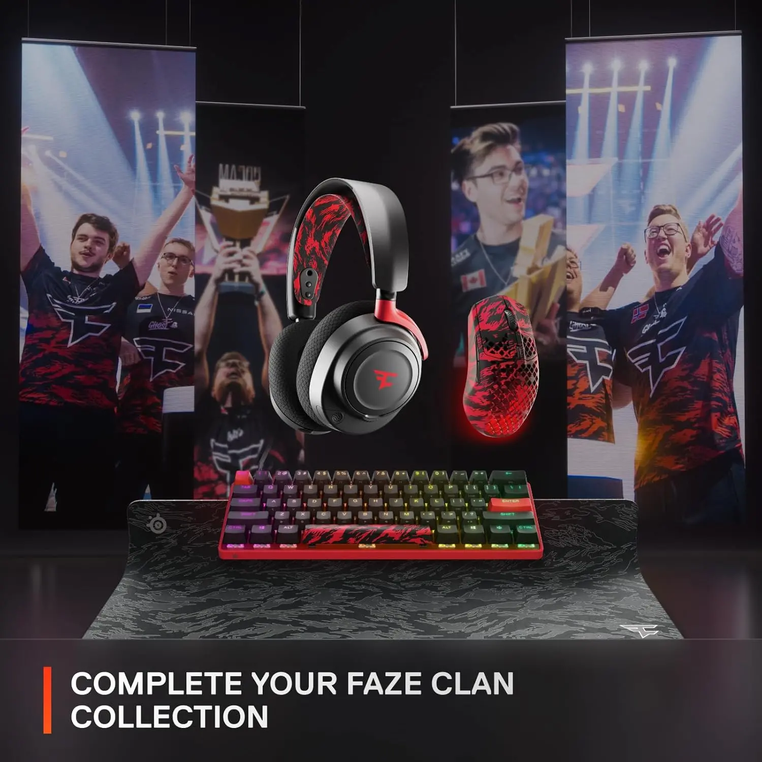 Słuchawki bezprzewodowe z mikrofonem SteelSeries Arctis Nova 7 Wireles FaZe Clan Limited Edition Nauszne