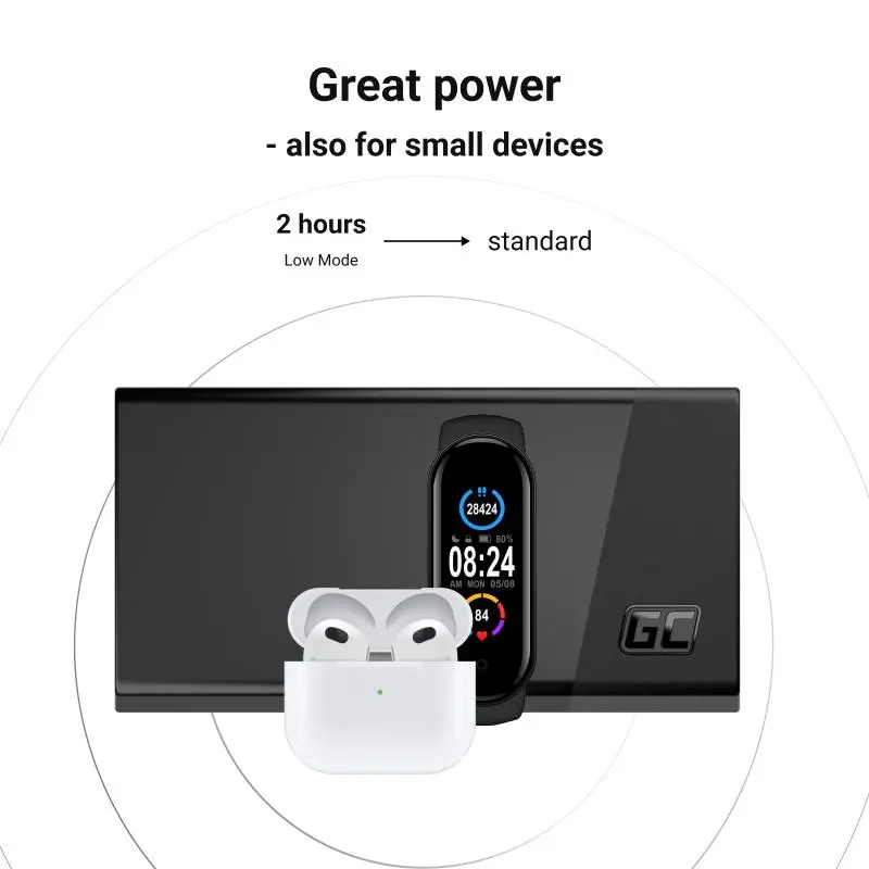Powerbank Green Cell PowerPlay20S PBGC03S 20000mAh 22,5W Czarny