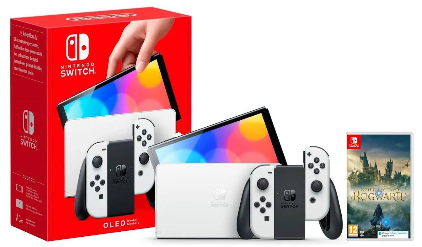Konsola Nintendo Switch OLED Biały + Dziedzictwo Hogwartu