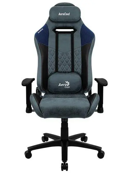 Fotel Aerocool DUKE AeroSuede Gamingowy do 150kg Skóra ECO Tkanina Steel Blue