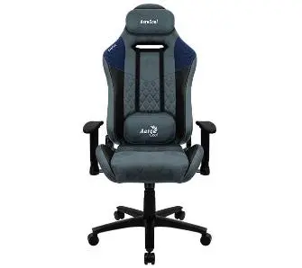 Fotel Aerocool DUKE AeroSuede Gamingowy do 150kg Skóra ECO Tkanina Steel Blue