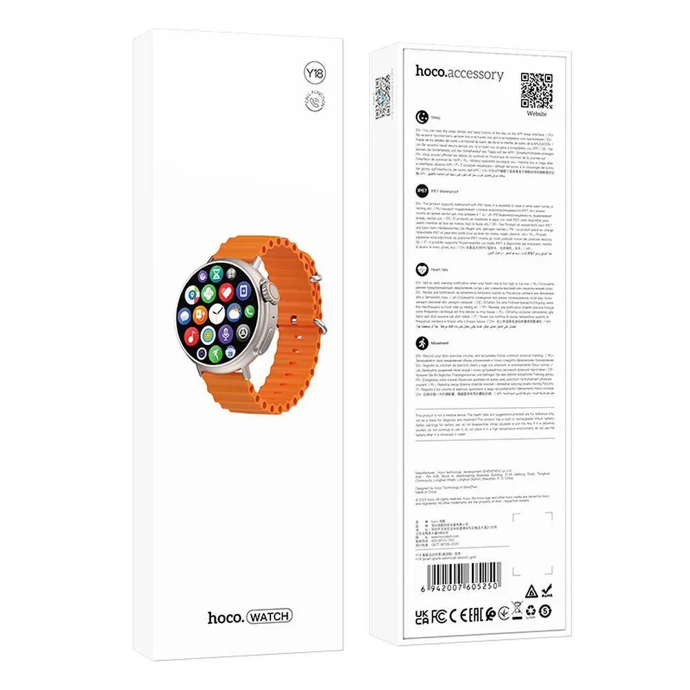 Smartwatch Hoco Y18 Złoty