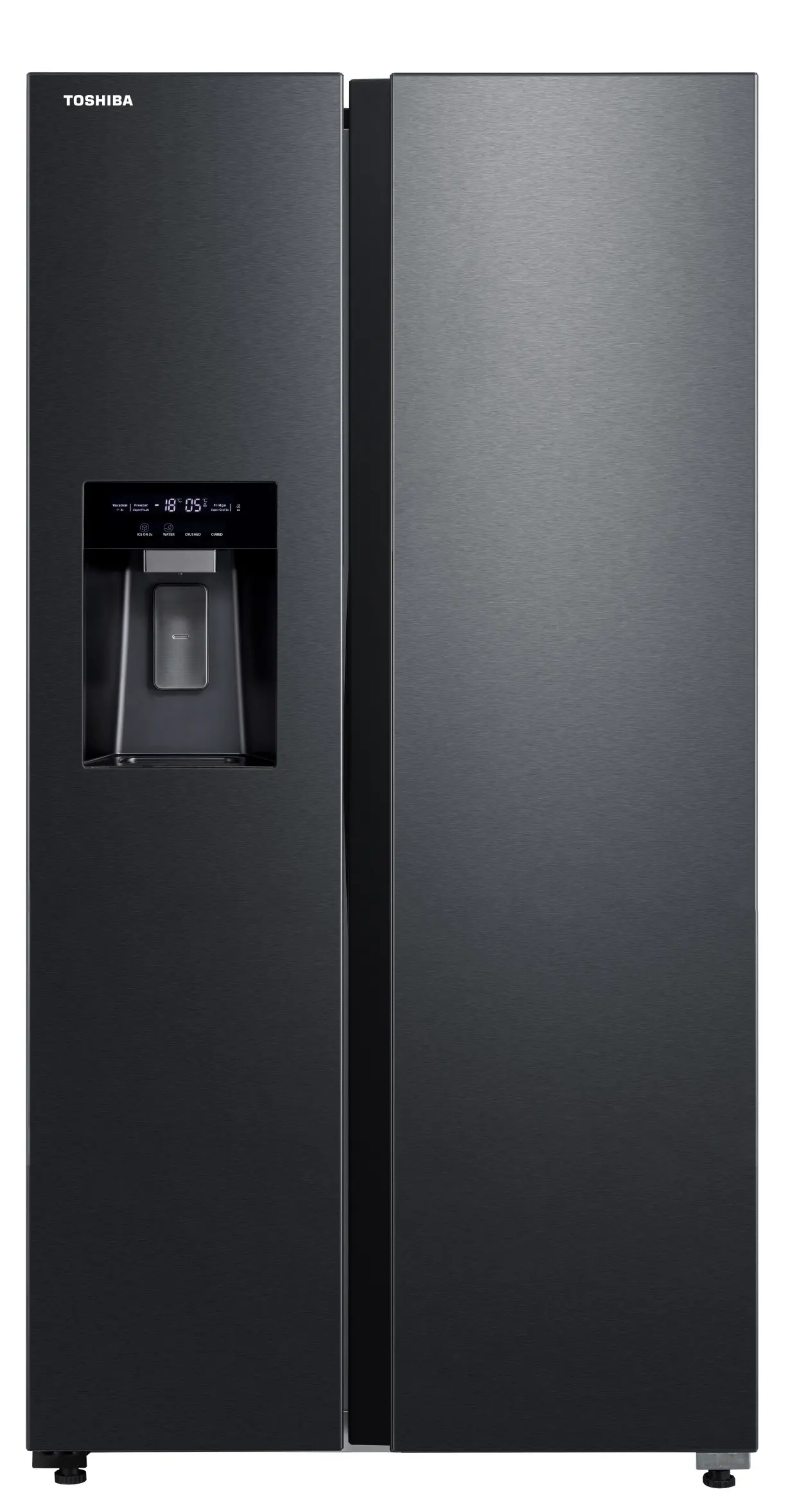 Toshiba SBS GR-RS755WI-PMJ(05) Pełny No Frost 177,5cm Dystrybutor wody Zdalne sterowanie Czarny Inox