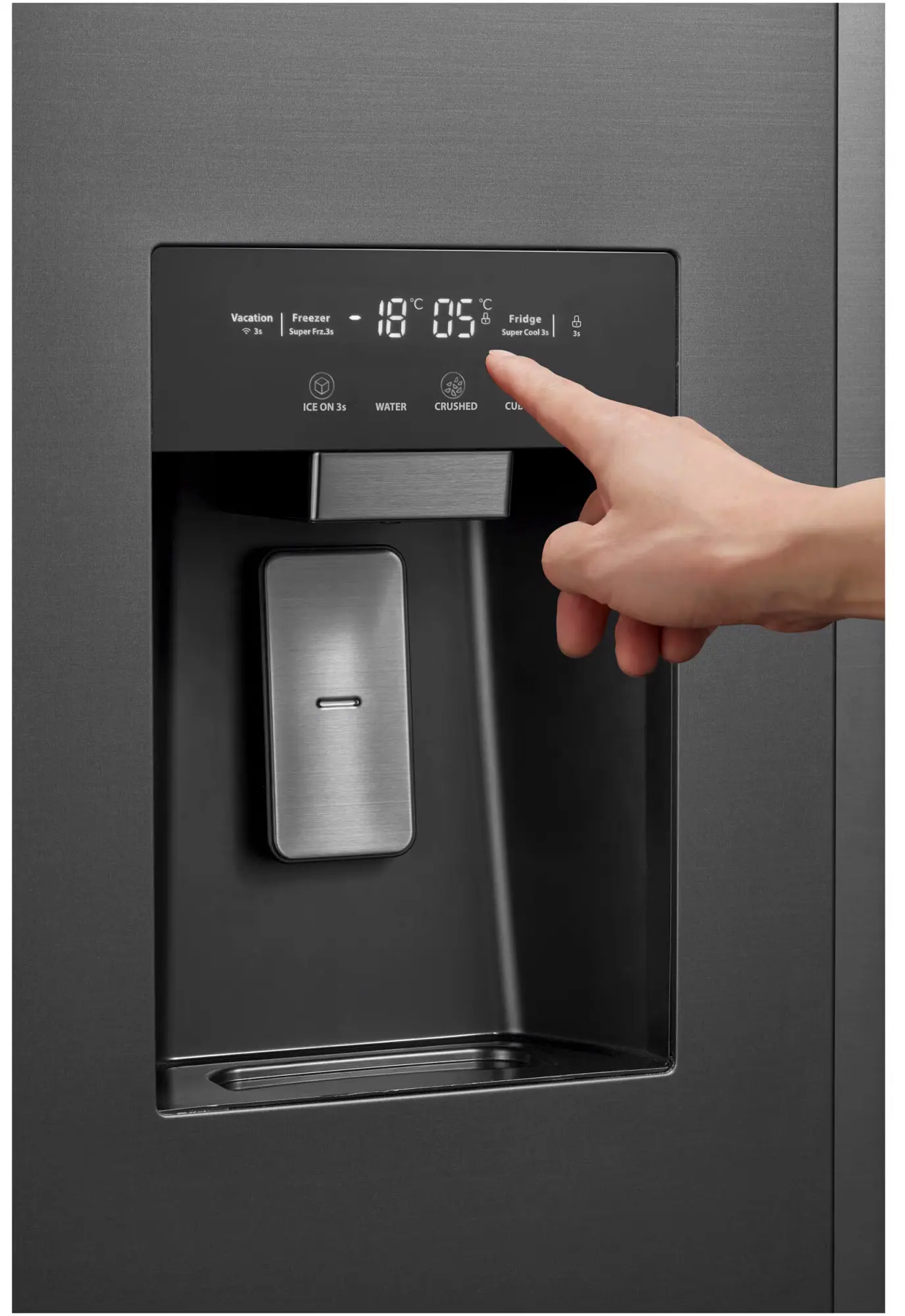 Lodówka Toshiba SBS GR-RS755WI-PMJ(05) Pełny No Frost 177,5cm Dystrybutor wody Zdalne sterowanie Czarny Inox