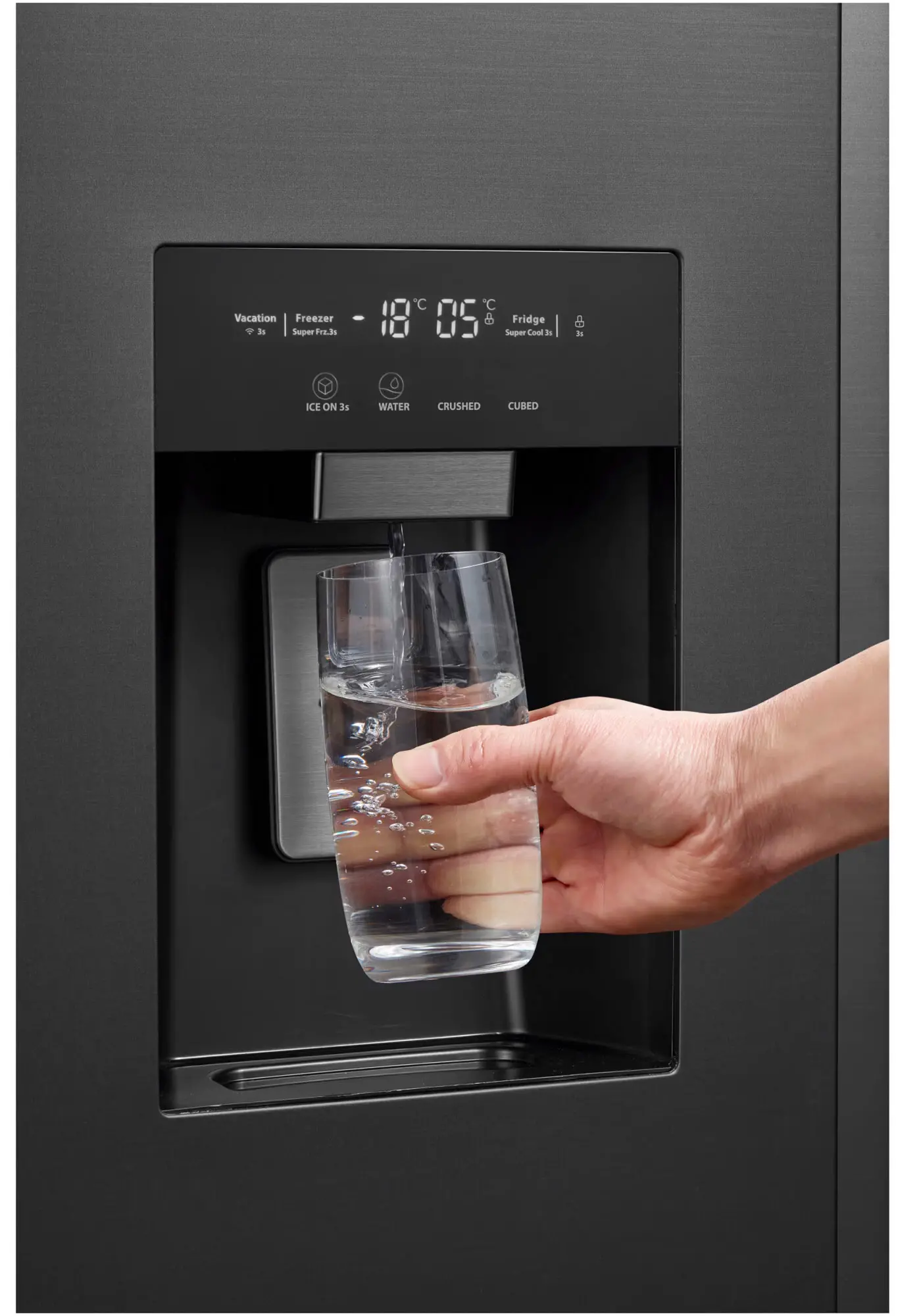 Lodówka Toshiba SBS GR-RS755WI-PMJ(05) Pełny No Frost 177,5cm Dystrybutor wody Zdalne sterowanie Czarny Inox