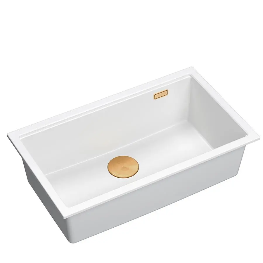 Zlewozmywak Quadron LOGAN 110 HQD7644U1_PVDC1_U Granitowy Snow white/Miedziany