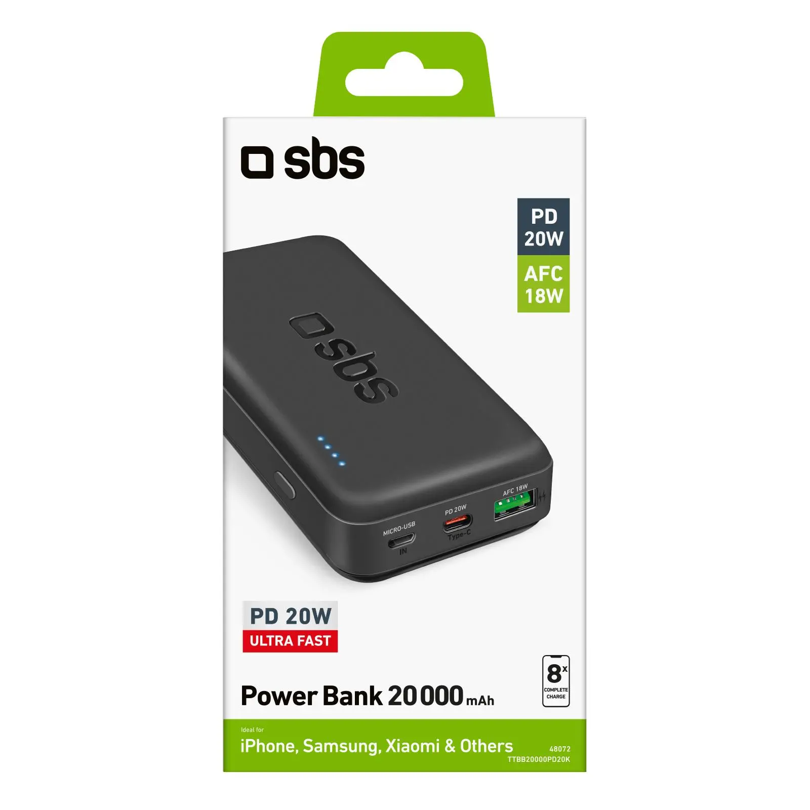 Powerbank SBS TTBB20000PD20K 20000mAh 20W Czarny