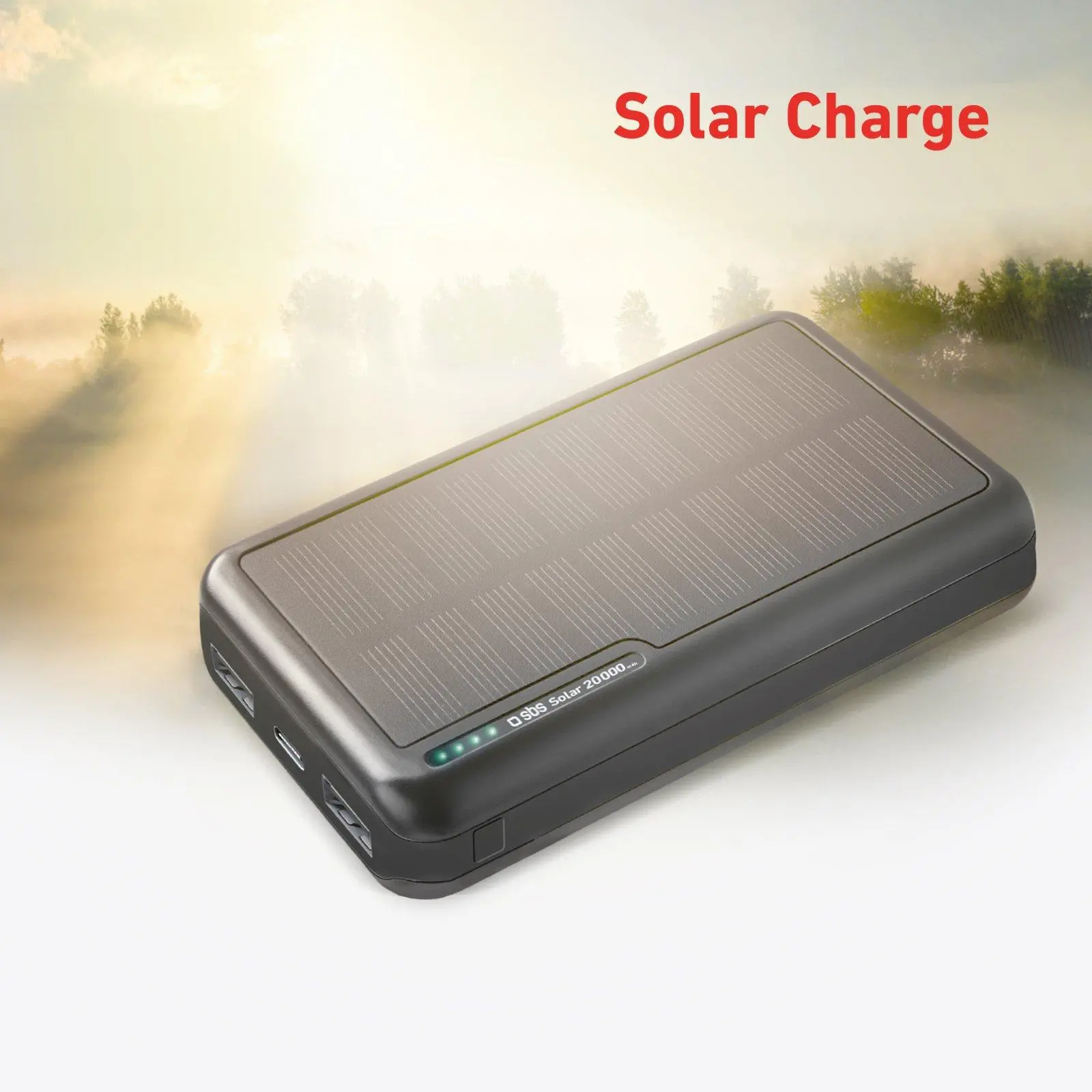 Powerbank solarny SBS TTBB20000SK 20000mAh 10W Czarny