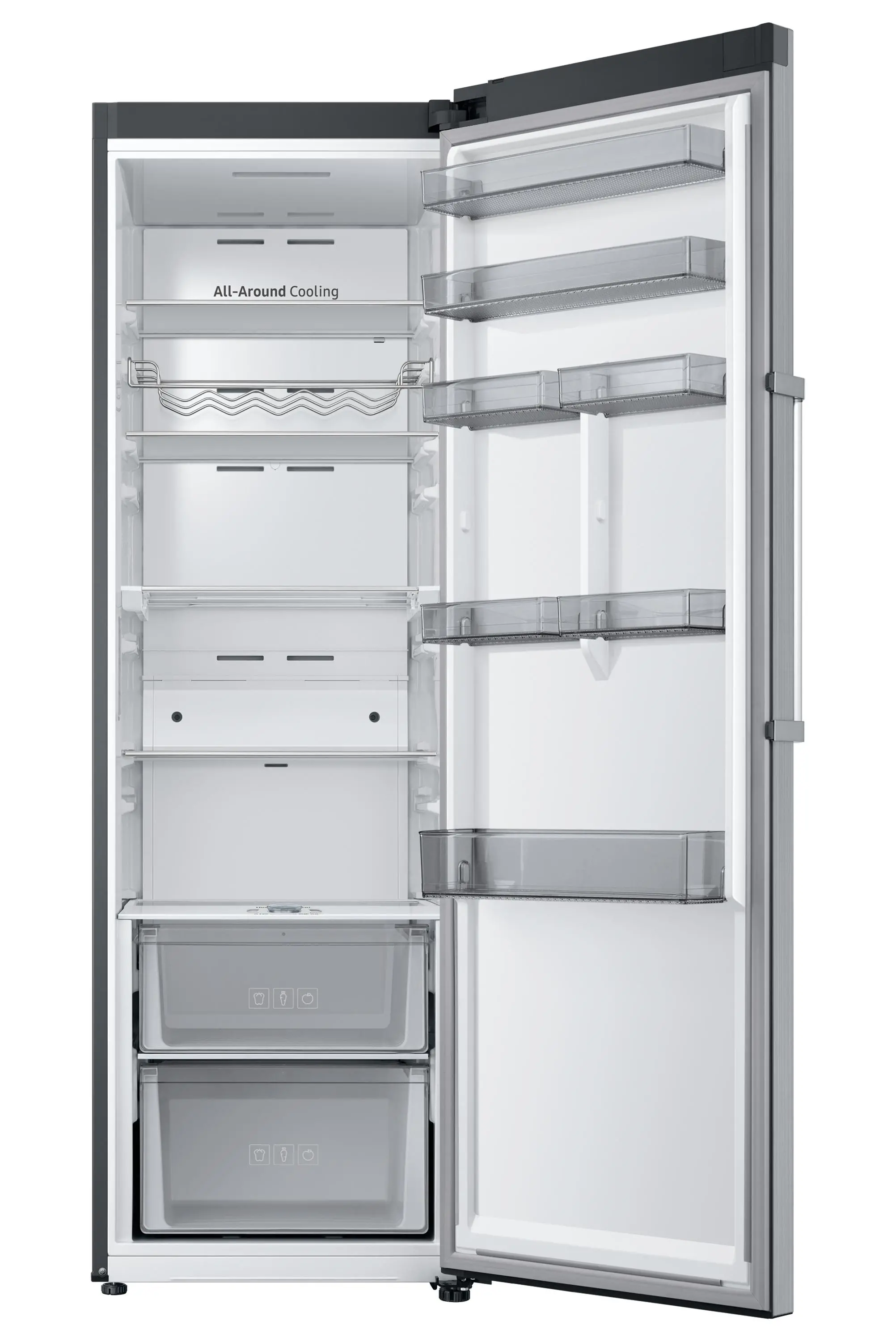 Lodówka Samsung Twin AI RR39C7BJ5S9 Pełny No Frost 186cm Szuflada z regulacją wilgotności Zdalne sterowanie Stal szczotkowana