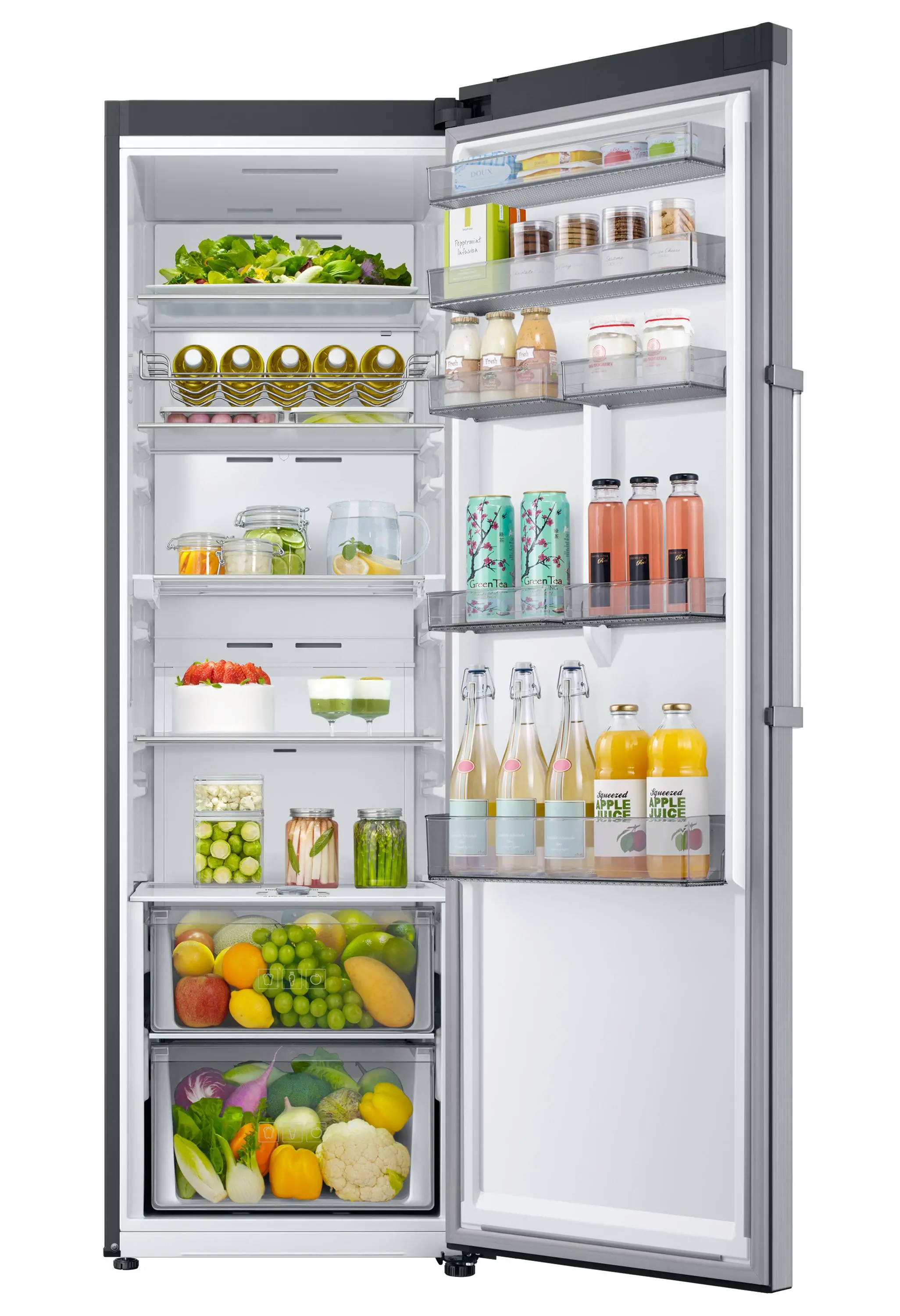 Lodówka Samsung Twin AI RR39C7BJ5S9 Pełny No Frost 186cm Szuflada z regulacją wilgotności Zdalne sterowanie Stal szczotkowana