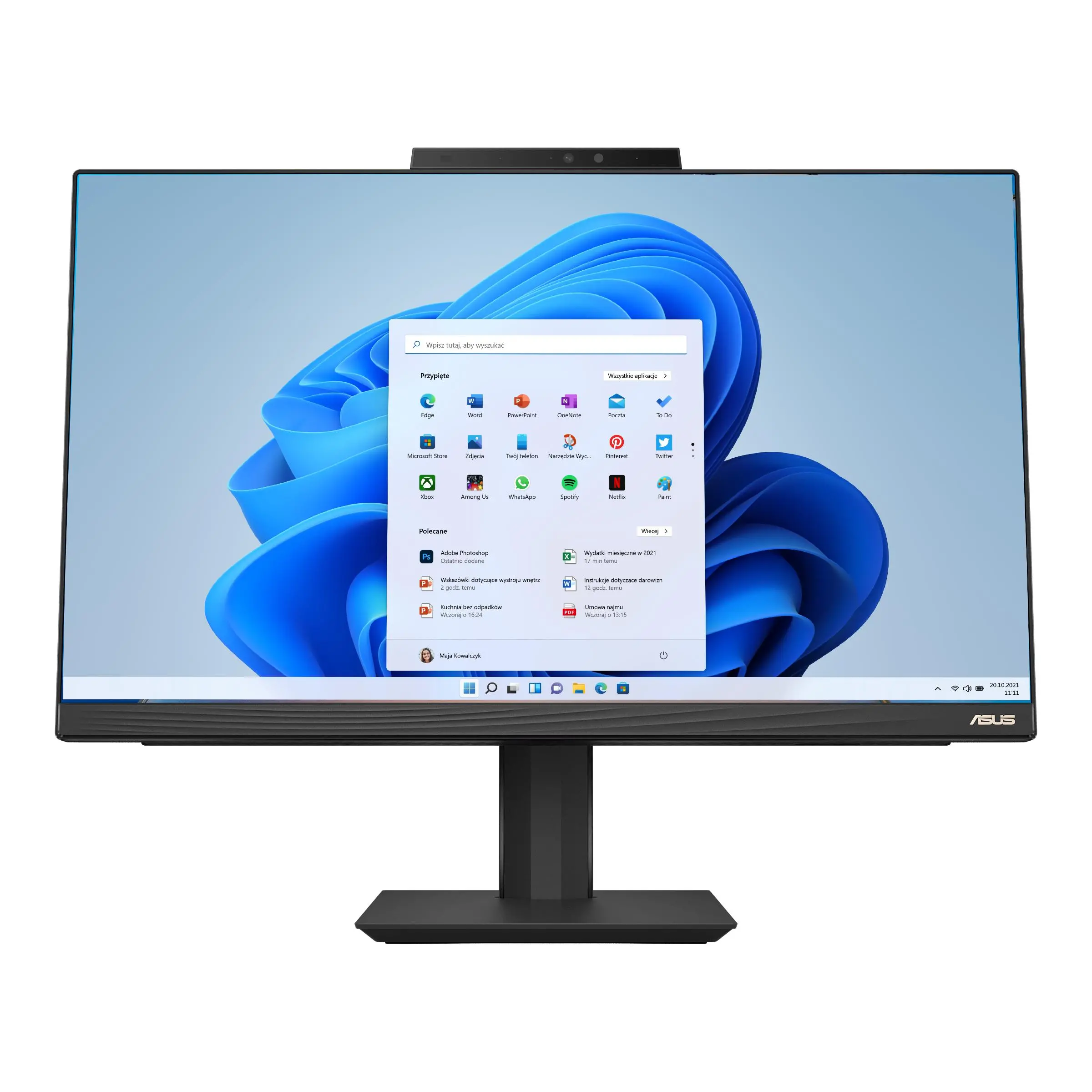 Komputer ASUS A5402WVAK-BA102W i7-1360P 23,8" 8GB RAM 512GB Dysk SSD Win11 Czarny