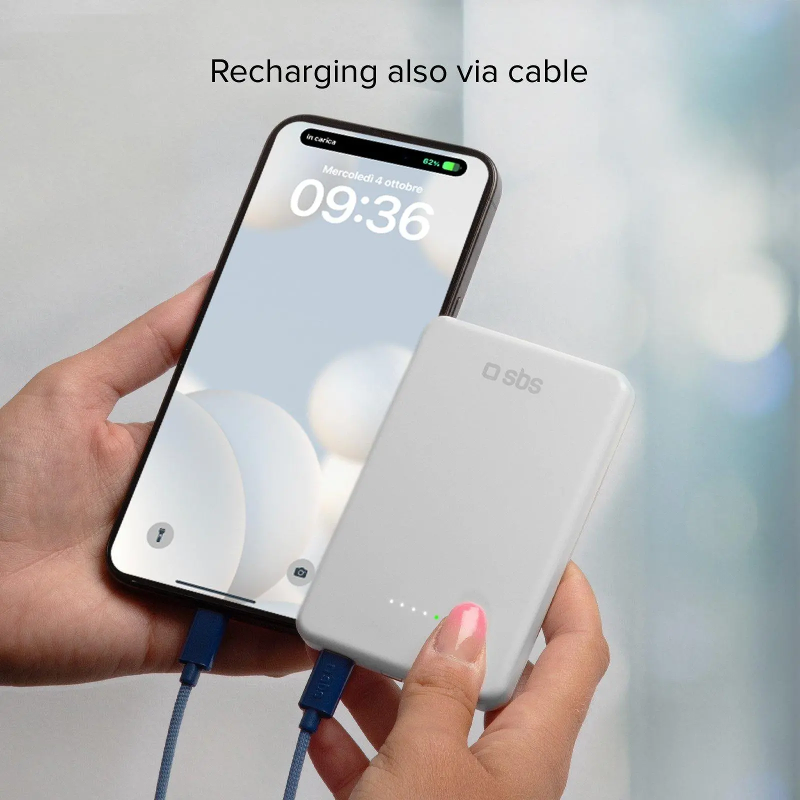 Powerbank SBS TEBB5000MAGSPD20W 5000mAH PD 20W Biały