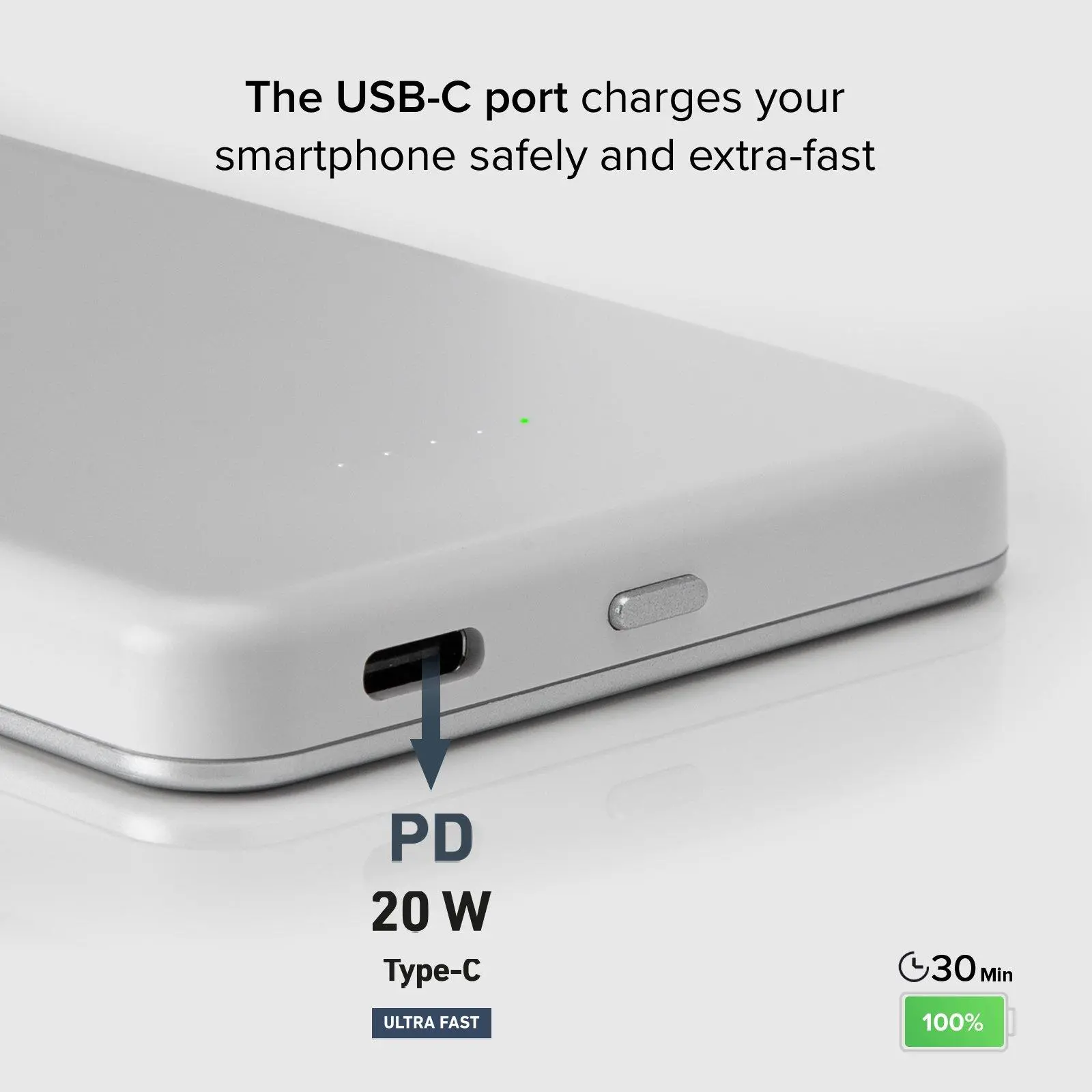 Powerbank SBS TEBB5000MAGSPD20W 5000mAH PD 20W Biały