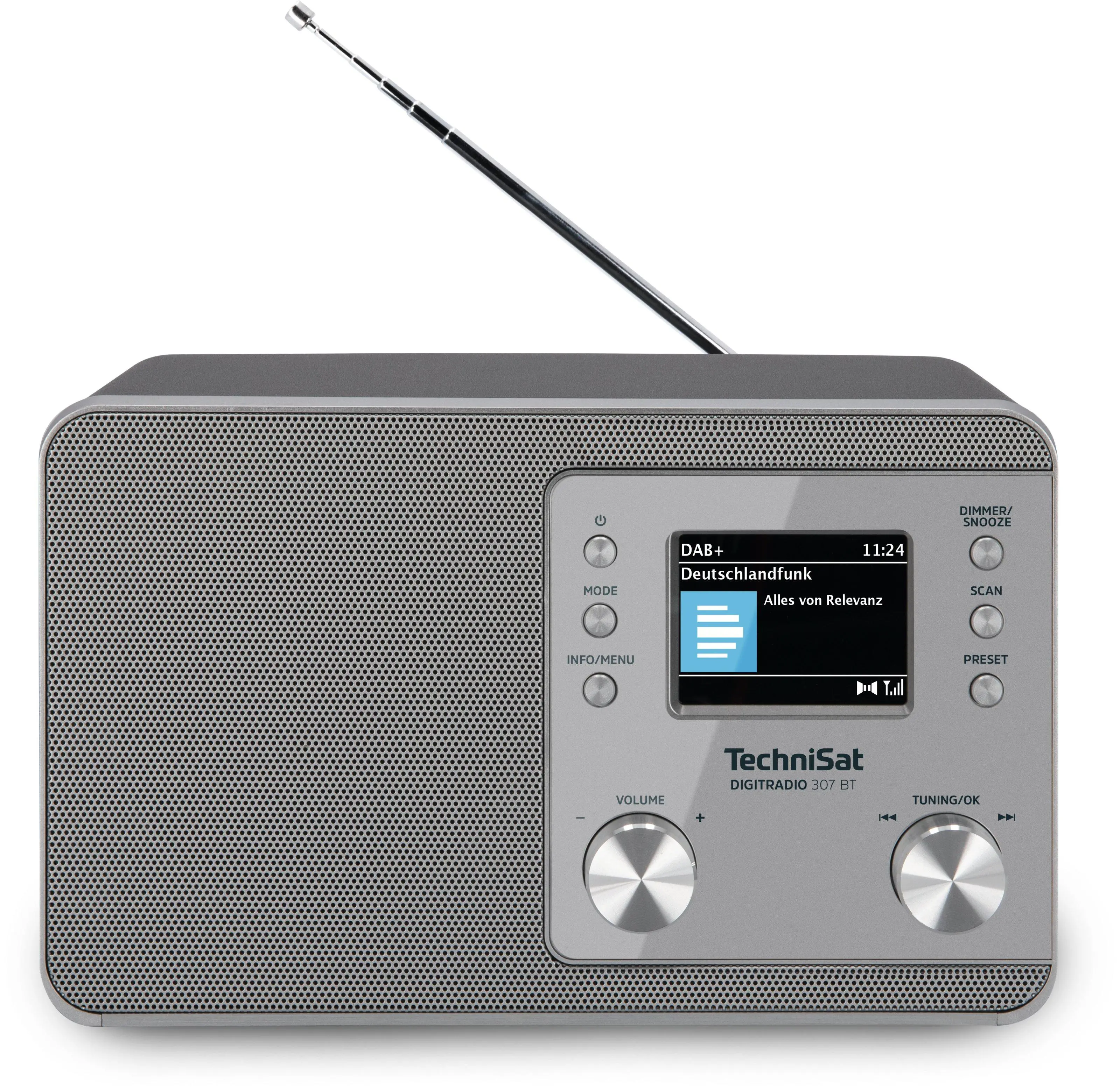 Radioodbiornik TechniSat DigitRadio 307 BT Radio FM DAB+ Bluetooth Srebrny