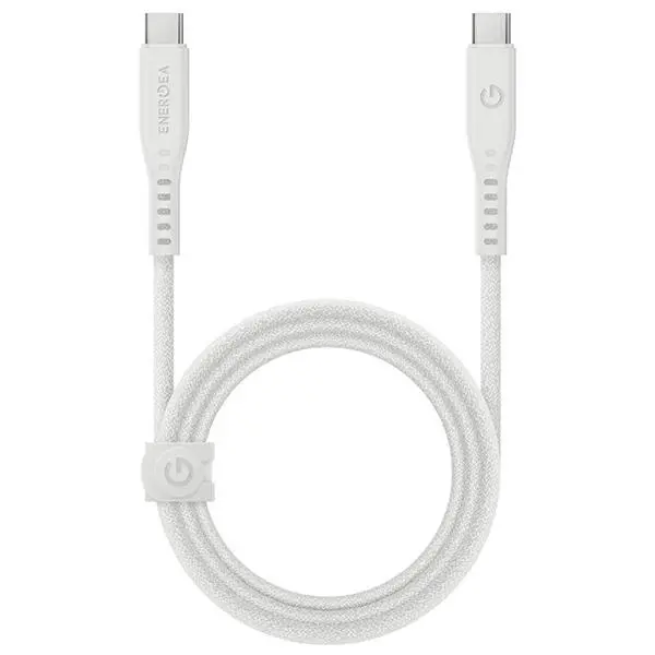 Kabel Energea Flow USB-C - USB-C 1,5m 240W 5A PD Fast Charge Biały