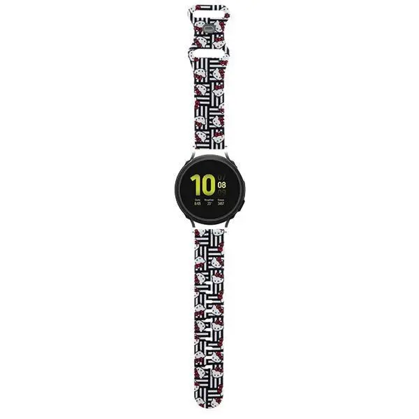 Pasek Hello Kitty Uniwersalny Silicone Heads & Stripes strap 20mm Czarny