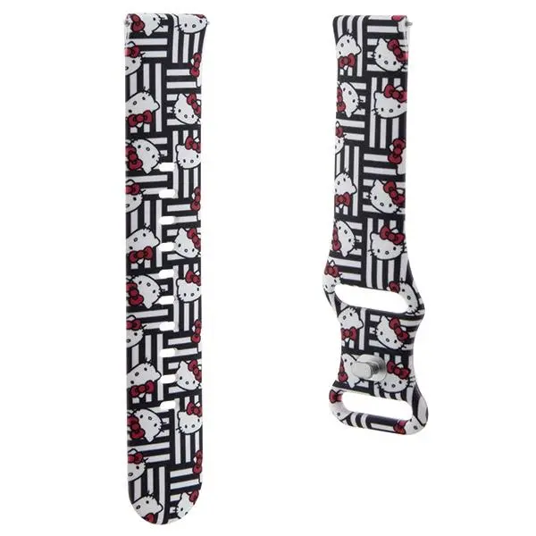 Pasek Hello Kitty Uniwersalny Silicone Heads & Stripes strap 20mm Czarny