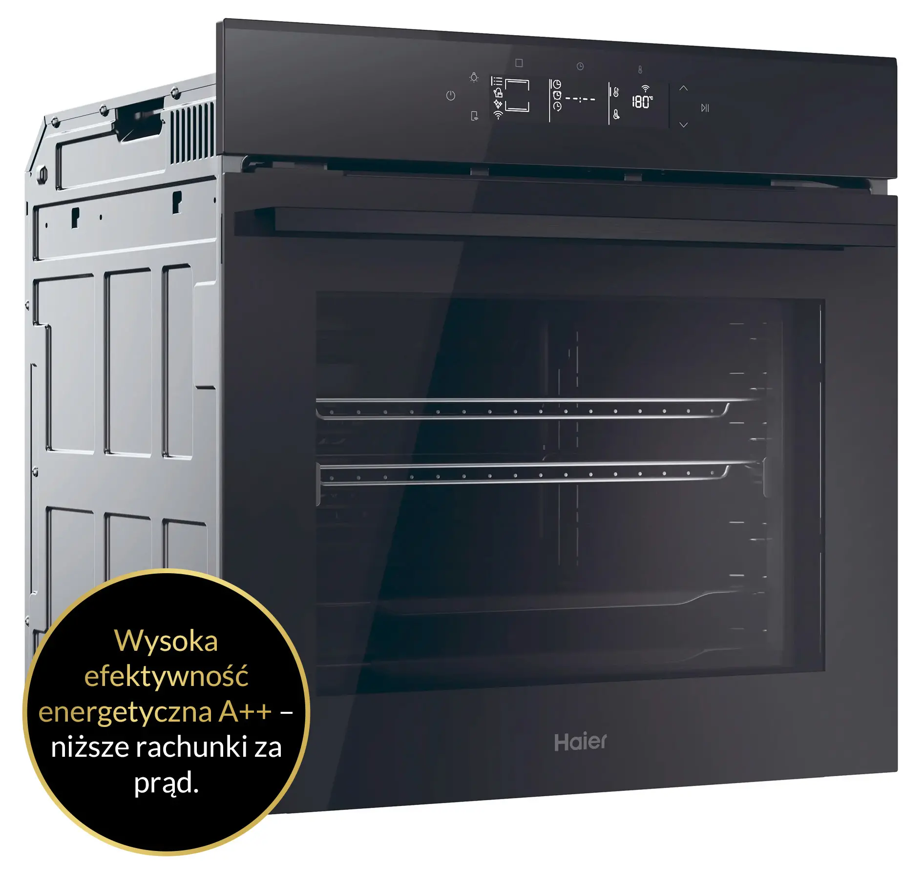 Piekarnik elektryczny Haier ID Series 4 H6 ID46G3HTB Termoobieg Zdalne sterowanie Czarny