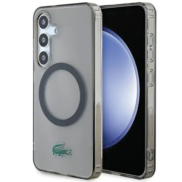 Etui Lacoste LCHMS24SULOK Hardcase Transparent MagSafe do Samsung Galaxy S24 Czarny