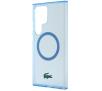 Etui Lacoste LCHMS24LULOLB Hardcase Transparent MagSafe do Samsung Galaxy S24 Ultra Jasnoniebieski