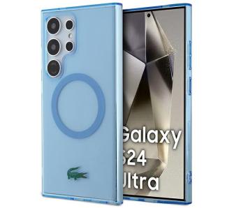 Etui Lacoste LCHMS24LULOLB Hardcase Transparent MagSafe do Samsung Galaxy S24 Ultra Jasnoniebieski